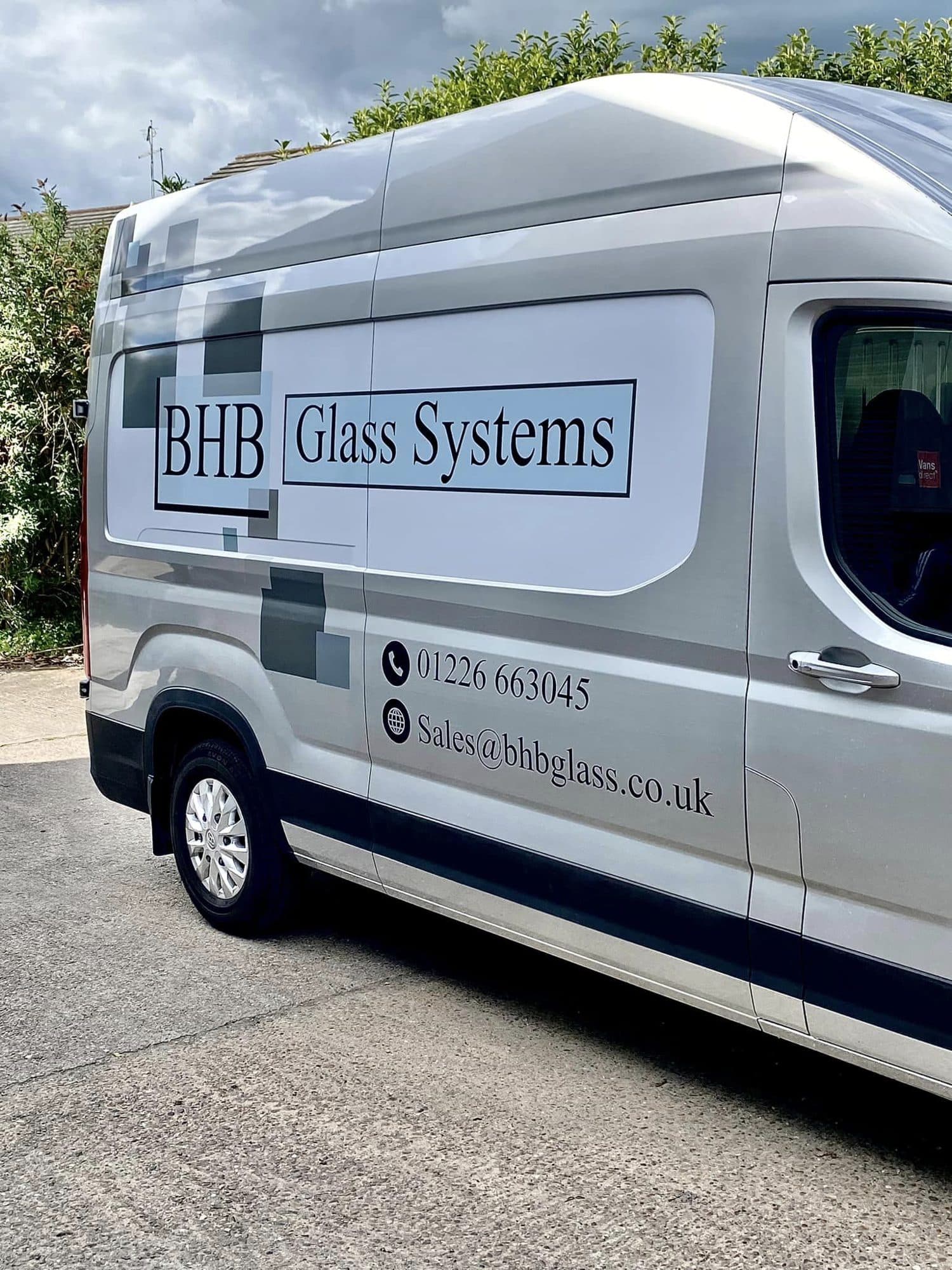 The BHB Glass Systems van